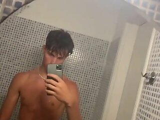Cocky Boy In Shower Room