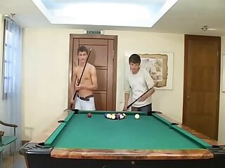 Russian Twinks Pool Table Butt Fuck