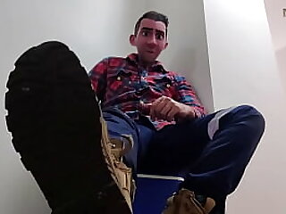 STEP GAY DAD - EAT RUBBER&excl; - HOT DILF STEPUNCLE HAD A BAD DAY & WANTS YOU TO EAT & LICK HIS BOOTS&excl;