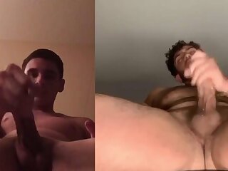 Two brothers baited cumming side by side