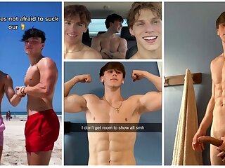 Tiktoker @JacksonF showing his huge cock