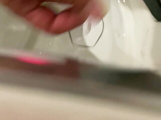 Shooting my load in the university urinal