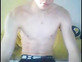 Cumshot of handsome fit hung twink