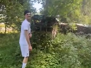 Fit turkish soccer lad pisses