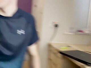 Hot twink jerks off and cums on his shirt