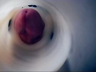 ma bite PULSE &agrave; l'int&eacute;rieur vue endoscopique - 3 cum - triple cum crampie