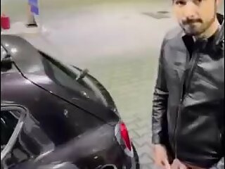 Hottie cums at gas station