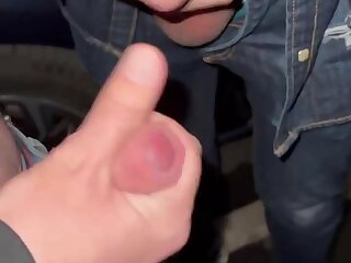 Two guys jack off together