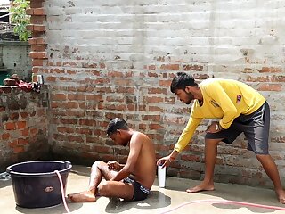Funny indian guys during bath ( no nudity)